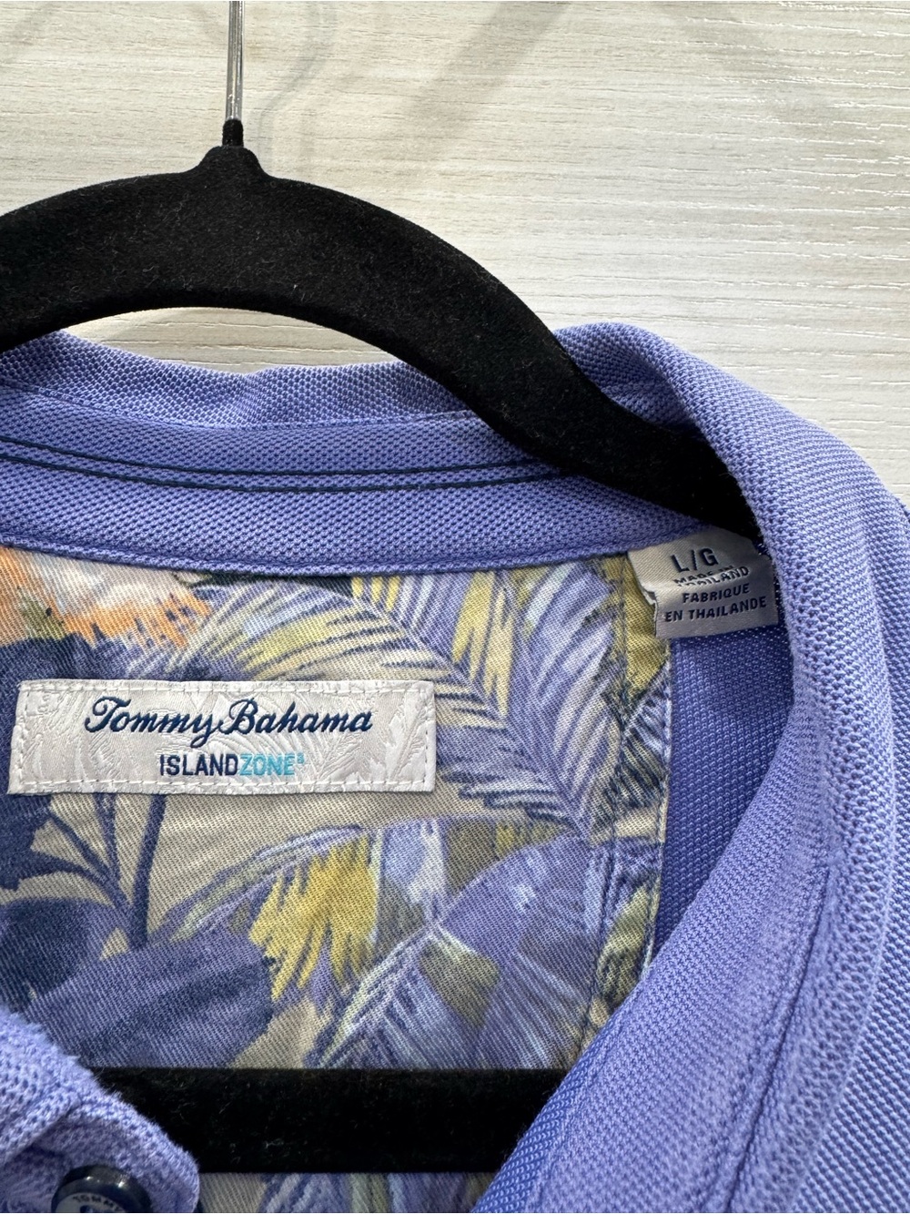 Tommy Bahama IslandZone Men’s Purple Short-Sleeve Button-Front Polo Shirt size L - Picture 2 of 5
